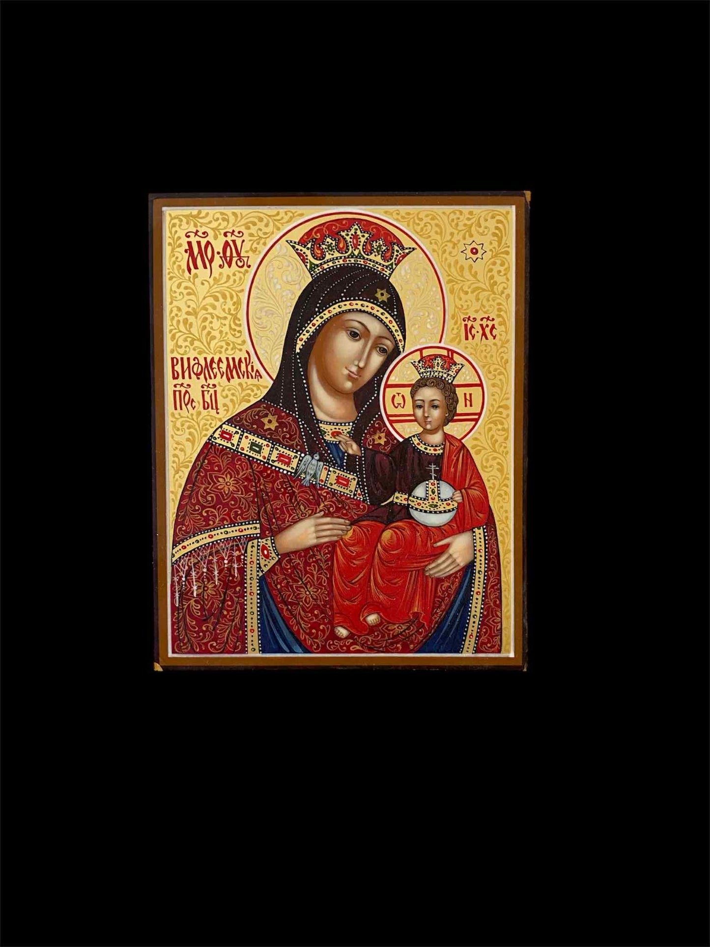 Virgin Mary of Bethlehem hand painting