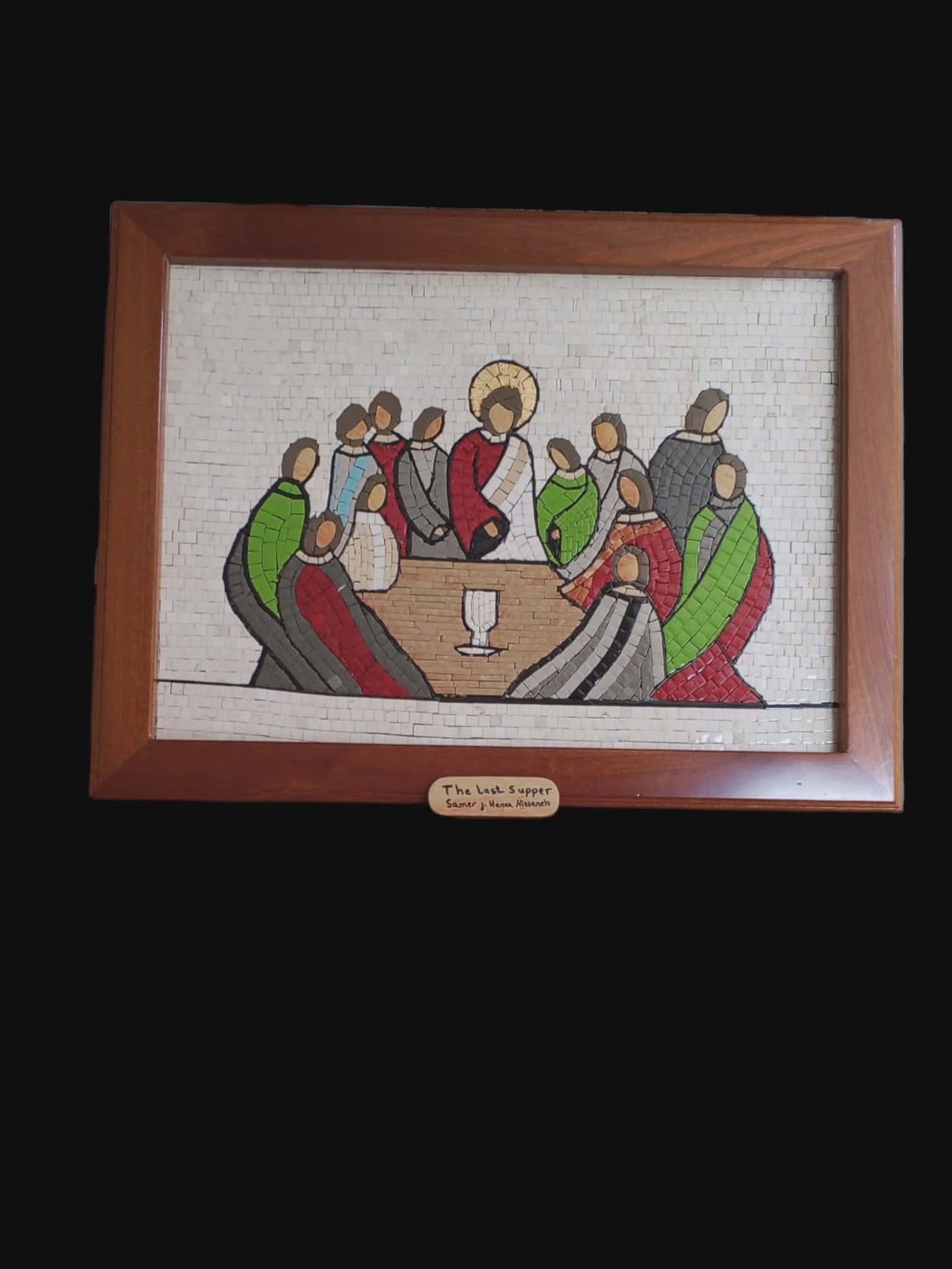 Mosaic faceless last supper