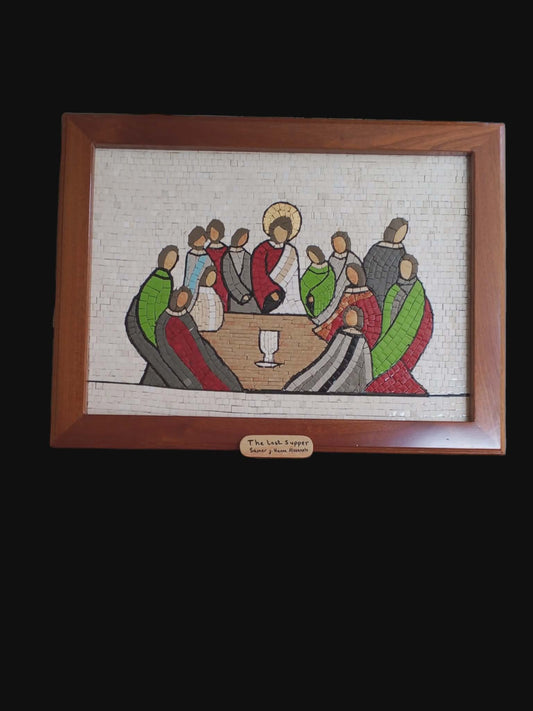 Mosaic faceless last supper