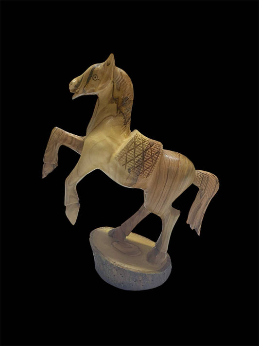 olive wood horse